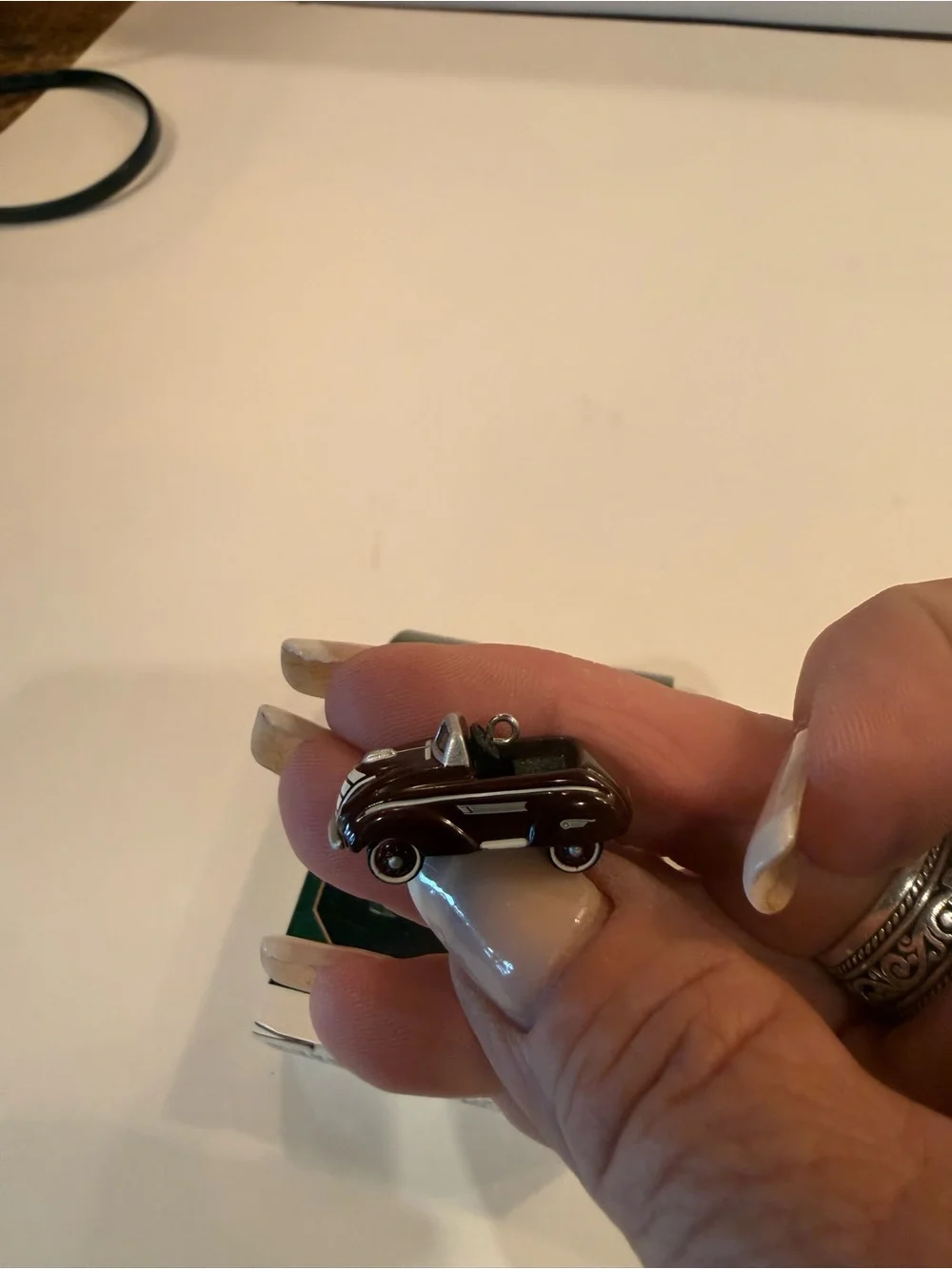 Hallmark Keepsake 1937 Steelcraft Airflow Miniature Car Ornament - Burgundy